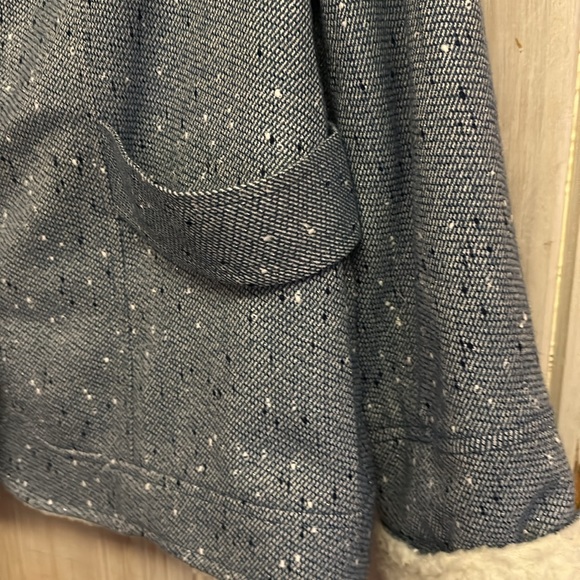 Simonton Says Blue Donegal Jacket with Shearling Trim - Picture 3 of 9